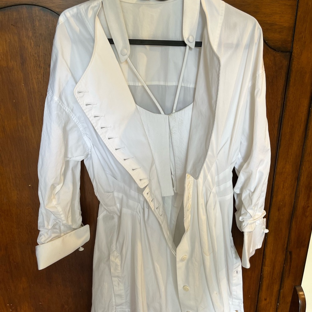 Elegant White Women's Blouse with Button Detail